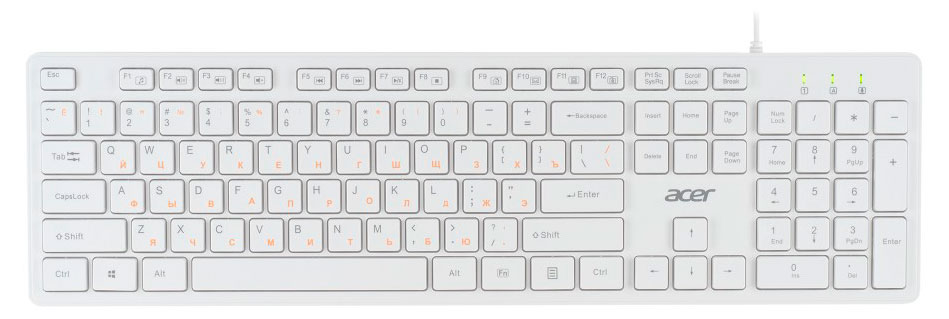 

Клавиатура Acer OKW123 белая