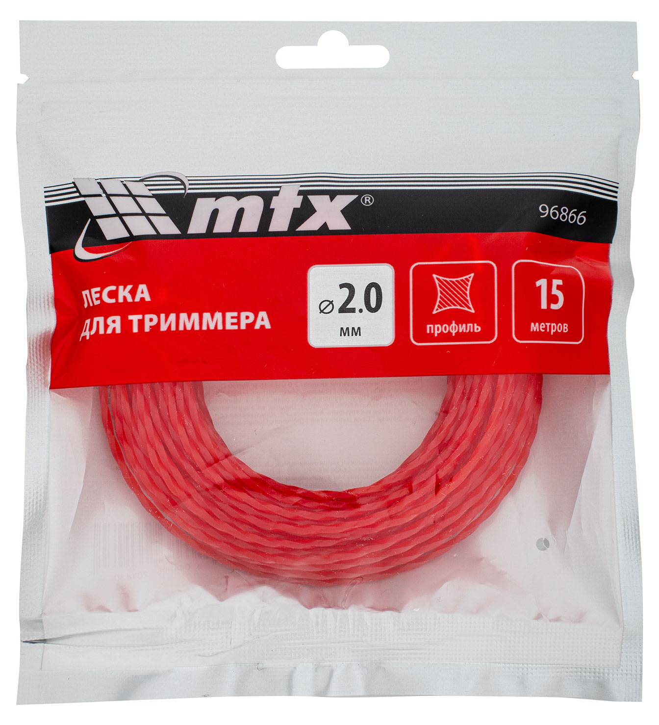 Изображение товара Леска для триммера MTX с сечением витой квадрат, 2 мм х 15 м