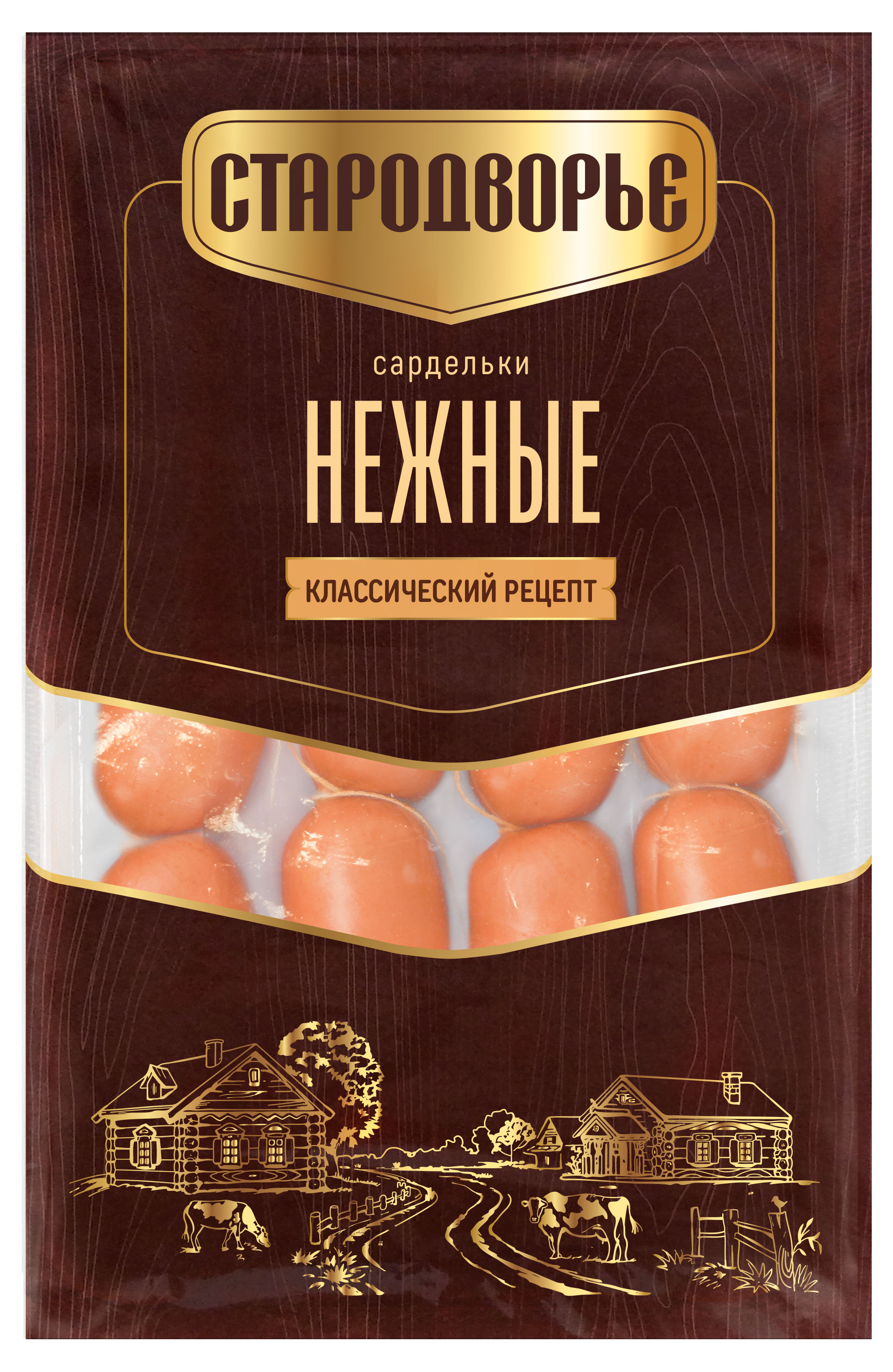 

Сардельки Стародворье Нежные с добавлением куриного филе без сои, ~ 1,4 кг