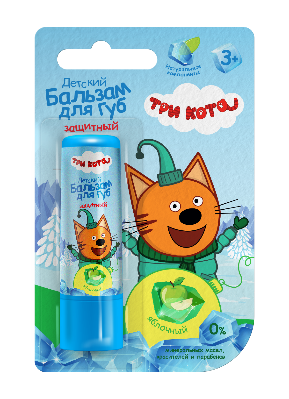 

Бальзам для губ Три кота детский яблочный, 4,2 г