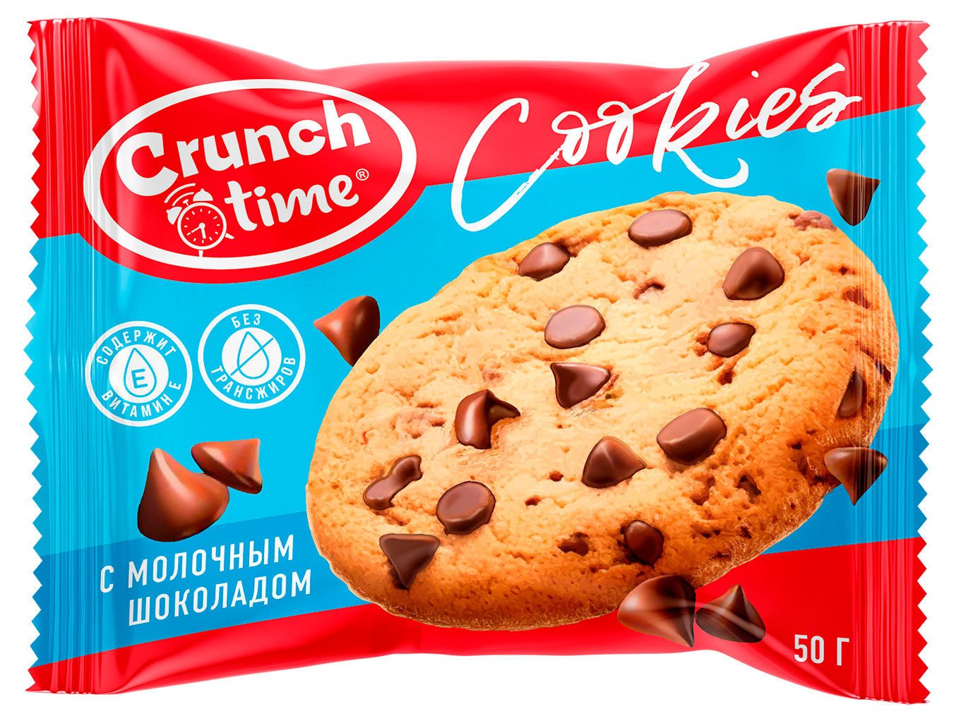 

Печенье сдобное Crunch Time Cookies с кусочками шоколада, 50 г