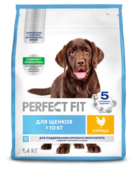Изображение товара Сухой корм для щенков PERFECT FIT с курицей 1,4 кг