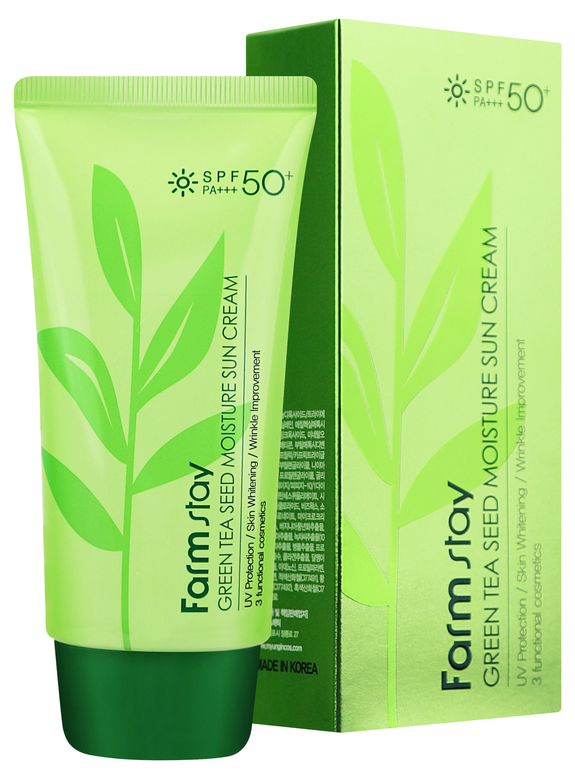 

Крем для лица FarmStay Green Tea Seed Moisture Sun Cream солнцезащитный SPF 50+, 70 г