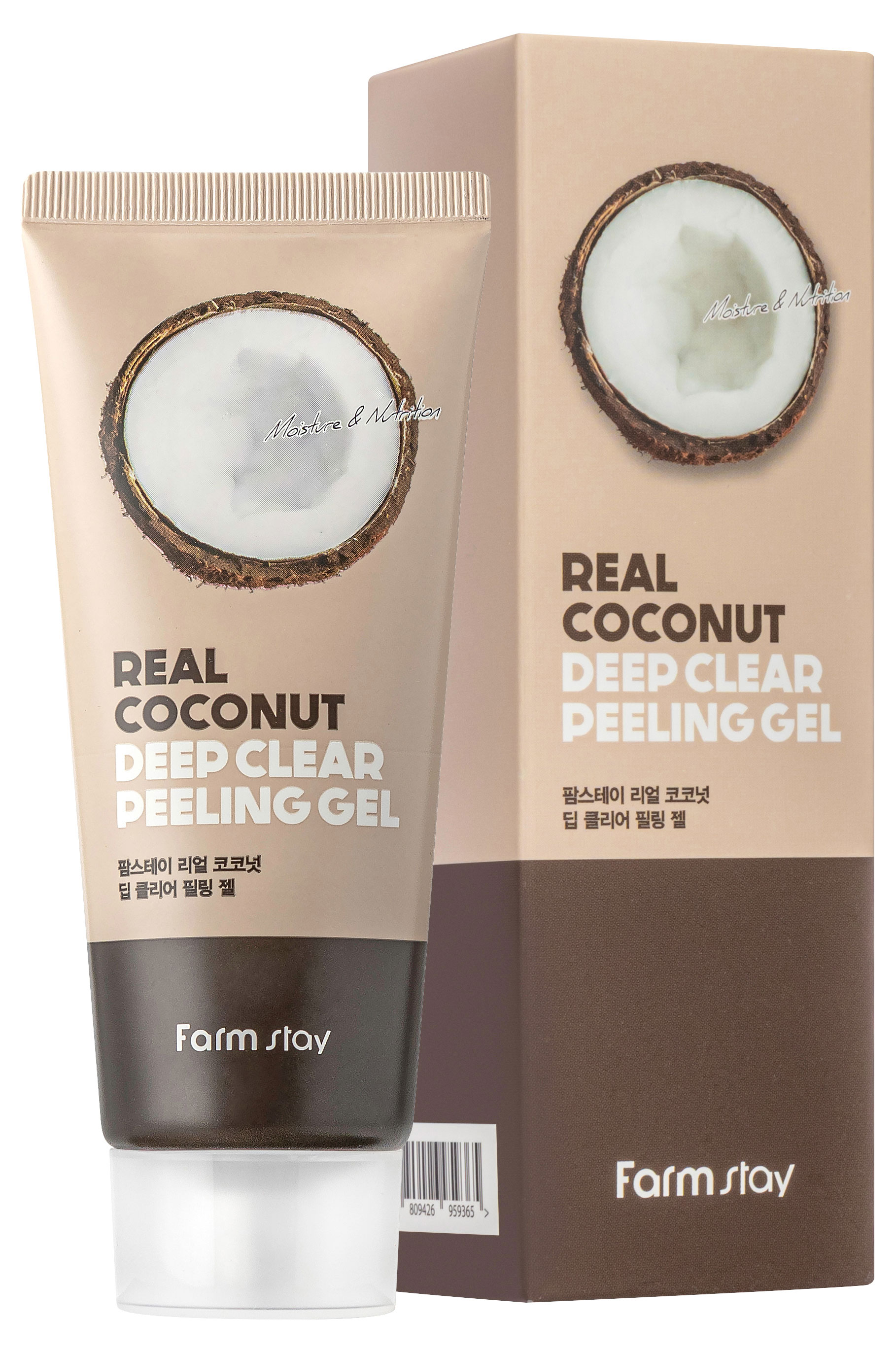 

Гель-пилинг для лица FarmStay Real Coconut Deep Clear Peeling Gel отшелушивающий с кокосом, 100 мл