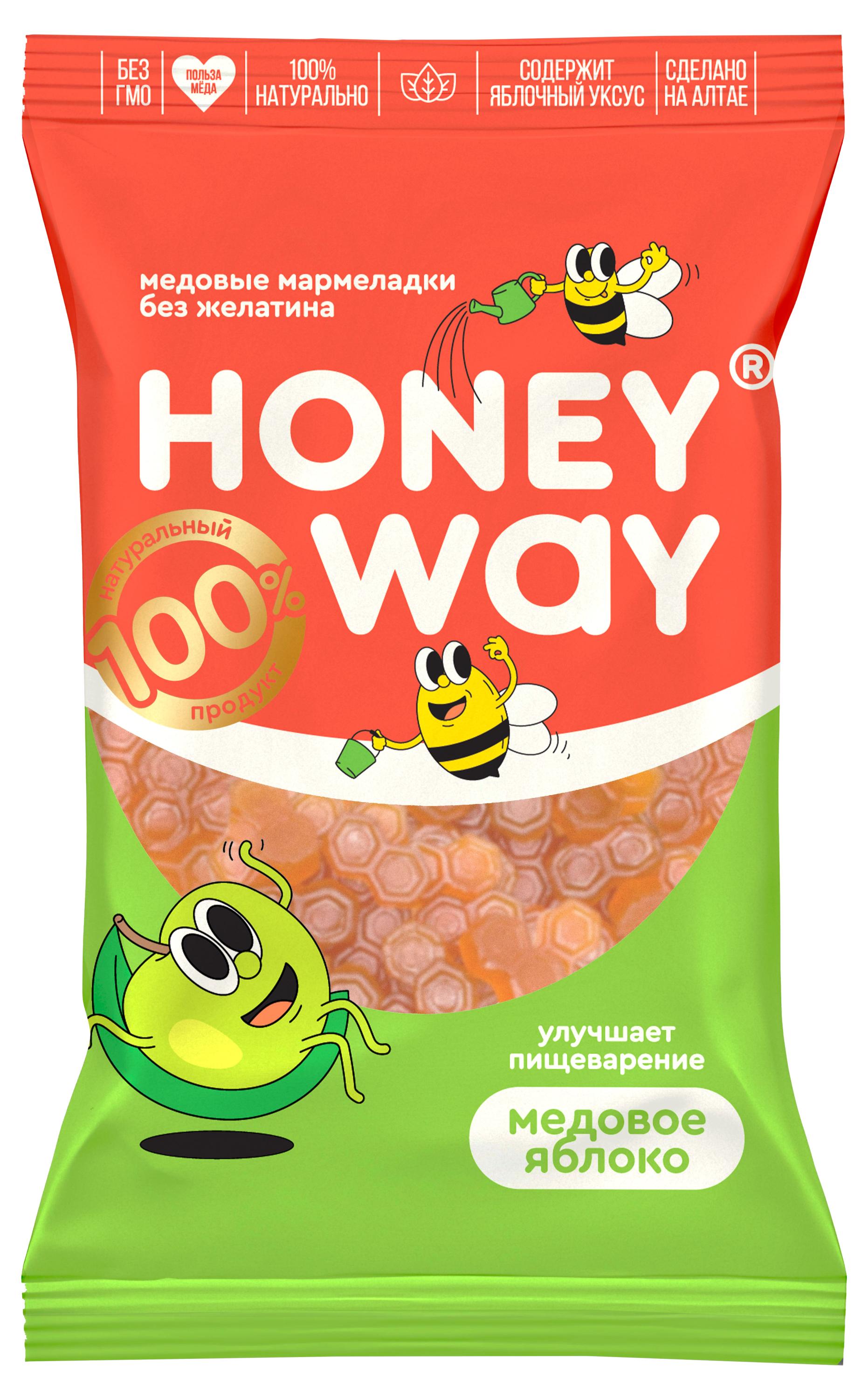 

Мармеладки Honey Way Медовое яблоко без желатина, 75 г