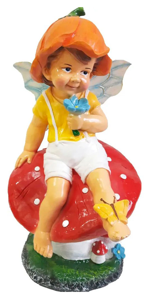 

Фигура садовая Мальчик на грибе с бабочкой, 49 см