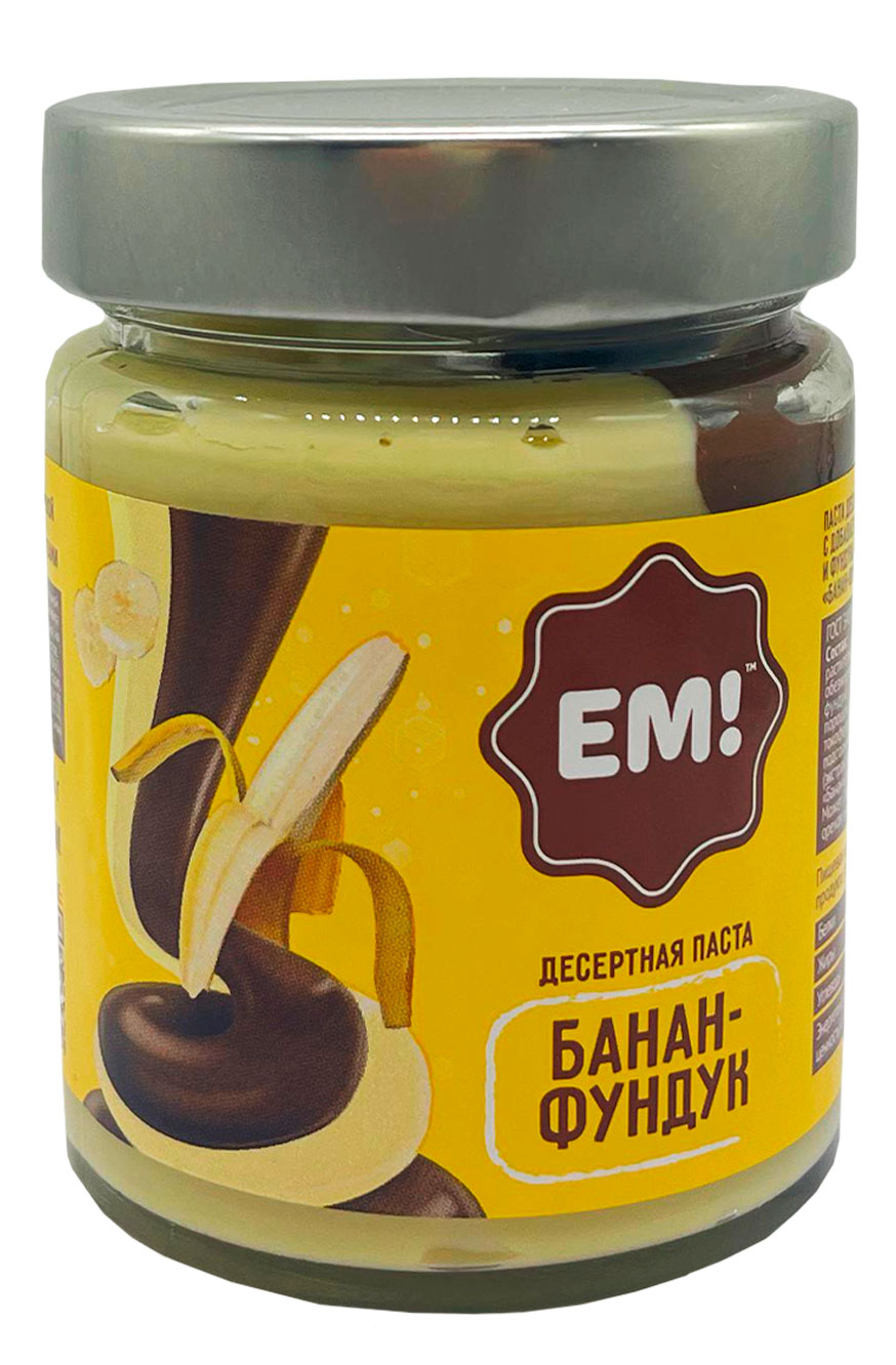 

Паста десертная Ем Банан-фундук с добавлением какао, 230 г