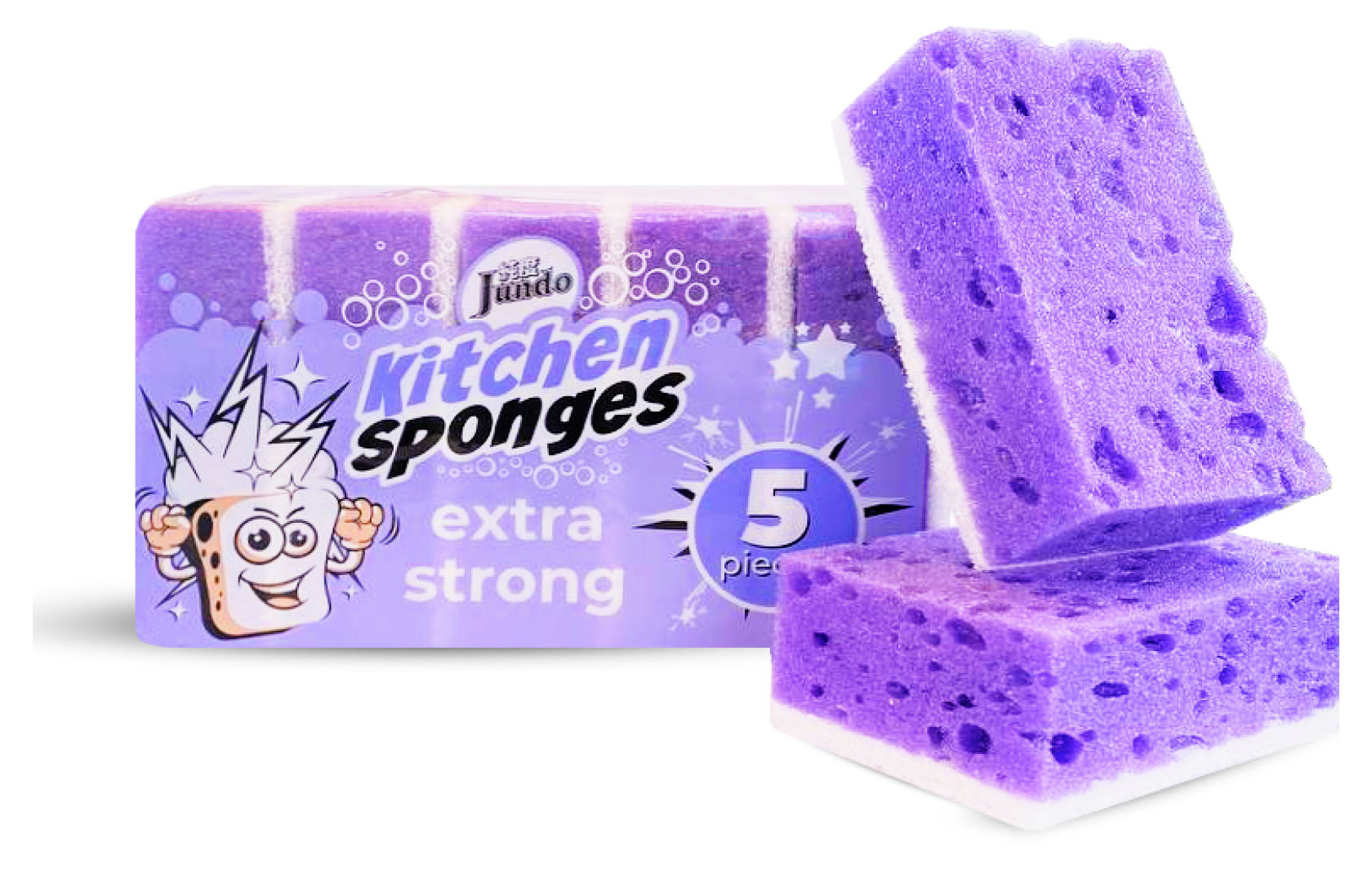 

Губки для мытья посуды Jundo Dish Sponges Extra Strong, 5 шт