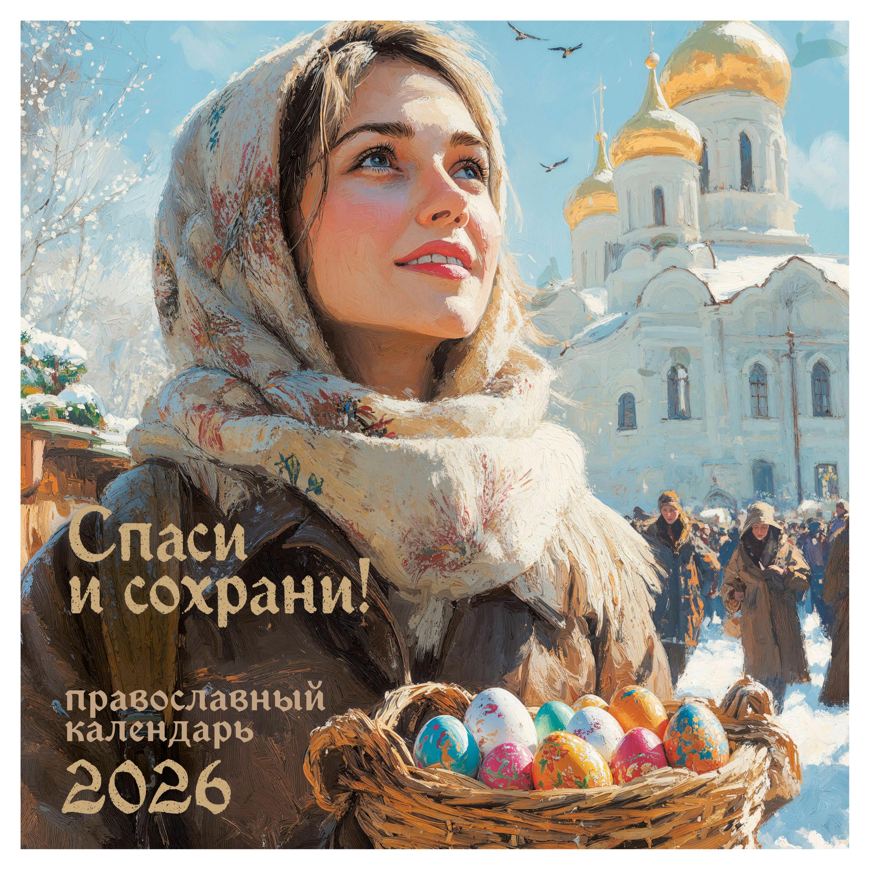 

Календарь настенный Эксмо Спаси и Сохрани Православный с редкими молитвами на 2026 год, 300х300 мм