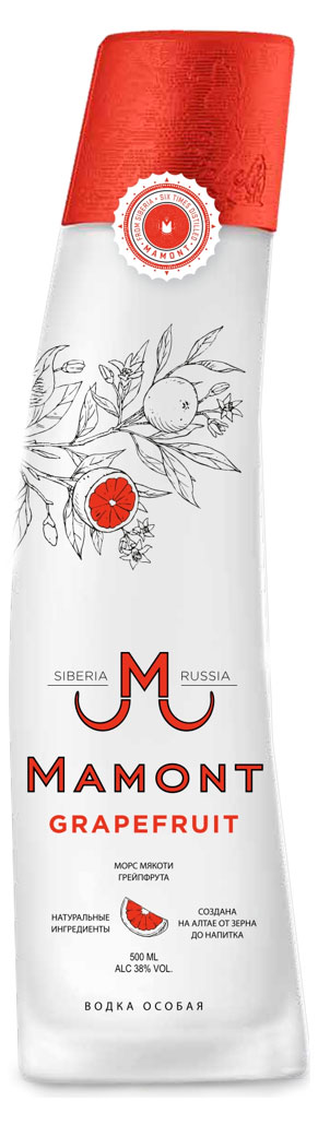 Изображение товара Водка Mamont Grapefrut особая Россия, 0,5 л