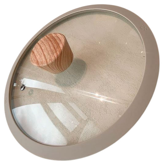 Изображение товара Крышка Hitt White Diamond 26 см стекло с силиконовым ободом универсальный аксессуар