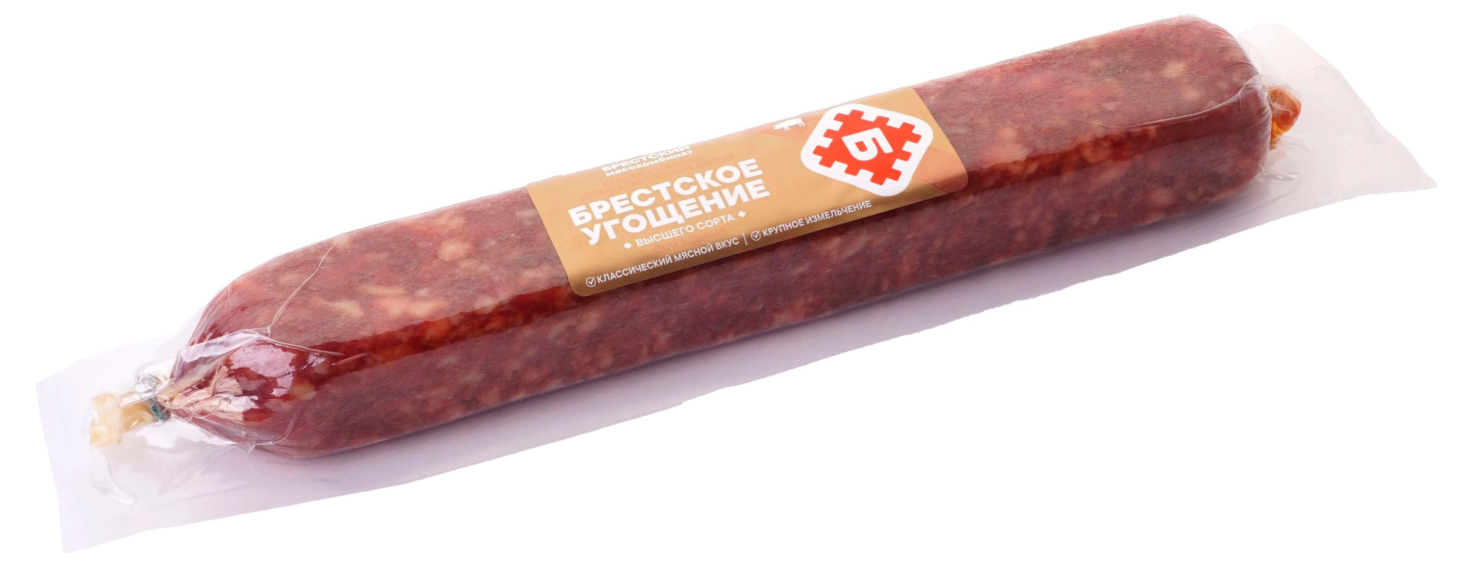 Изображение товара Колбаса свиная сыровяленая «Брестский мясокомбинат» Брестское угощение Беларусь, ~ 700 г