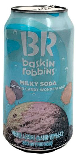 Изображение товара Напиток газированный Baskin Robbins Milky soda Cotton Candy Корея, 0,35 л