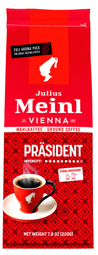 Изображение товара Кофе молотый Julius Meinl Prasident, 220 г
