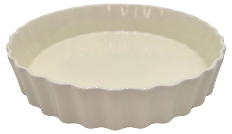 Изображение товара Форма для запекания Hitt White Diamond керамическая круглая, 24,5х24,5х4,8 см