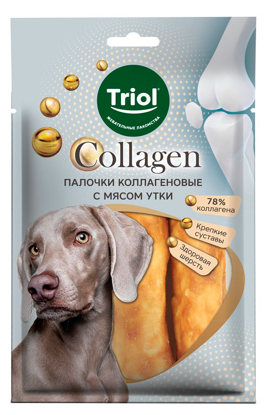 

Лакомство для собак Triol Collagen Палочки с мясом утки, 80 г