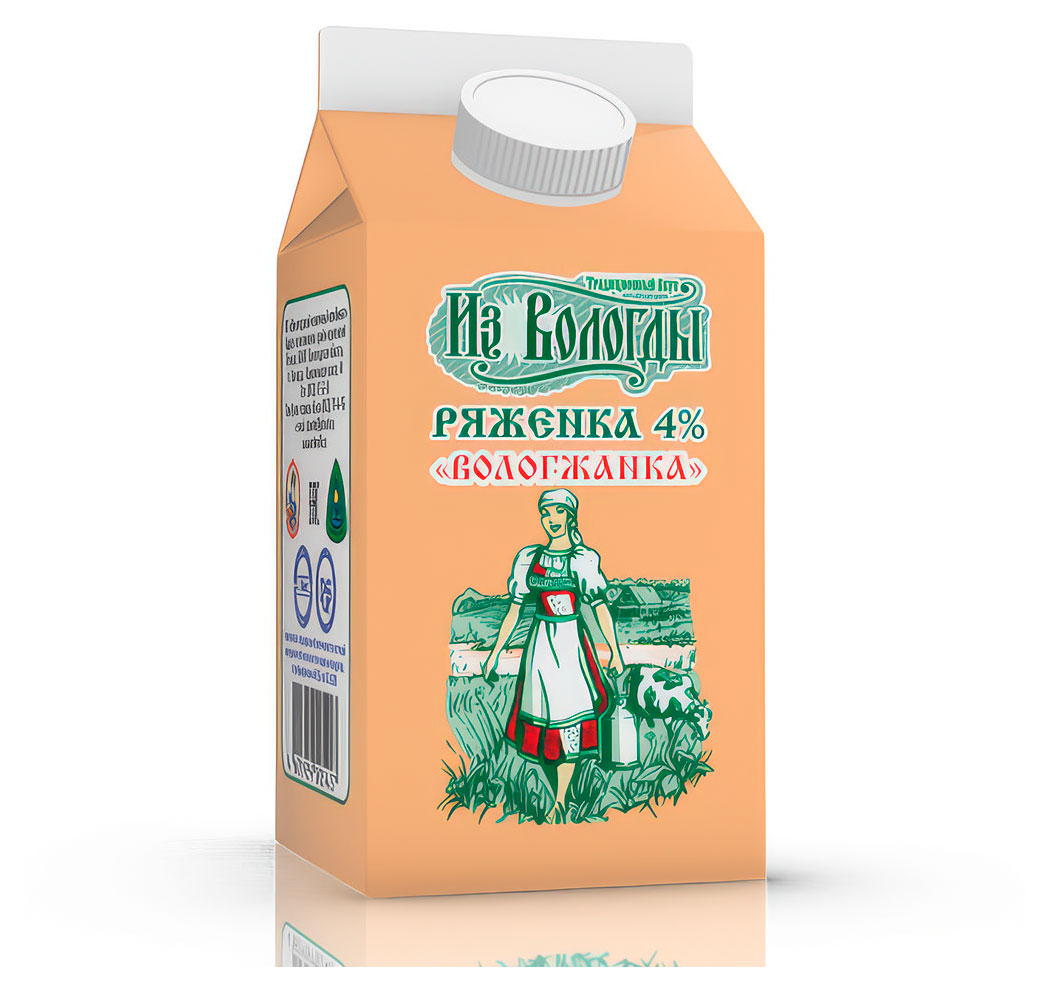

Ряженка Вологжанка 4%, 470 г