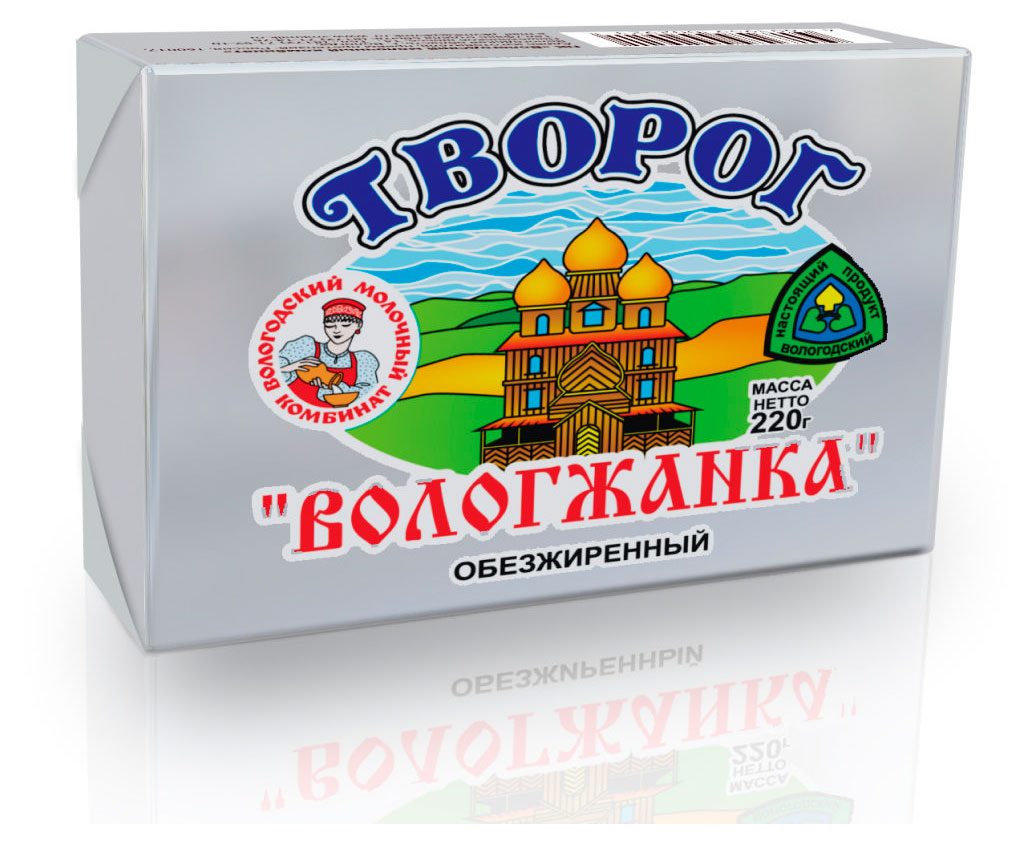 Изображение товара Творог Вологжанка 1,8% 220 г натуральный и полезный для здоровья