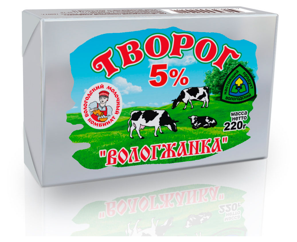 

Творог Вологжанка 5%, 220 г