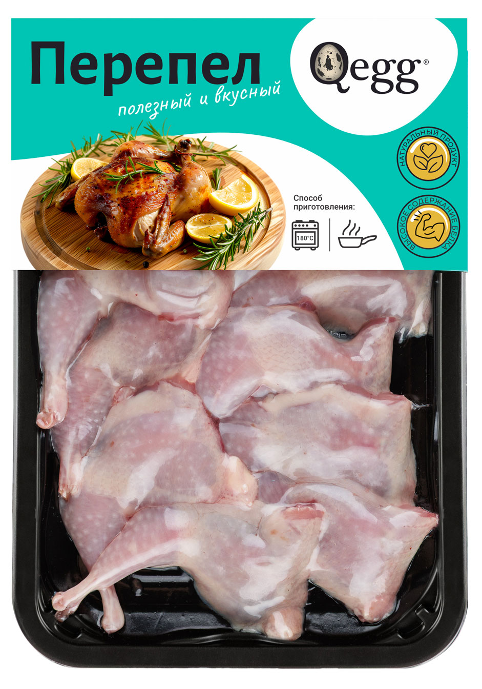 

Мясо перепела Qegg окорочек охлажденный, 350 г
