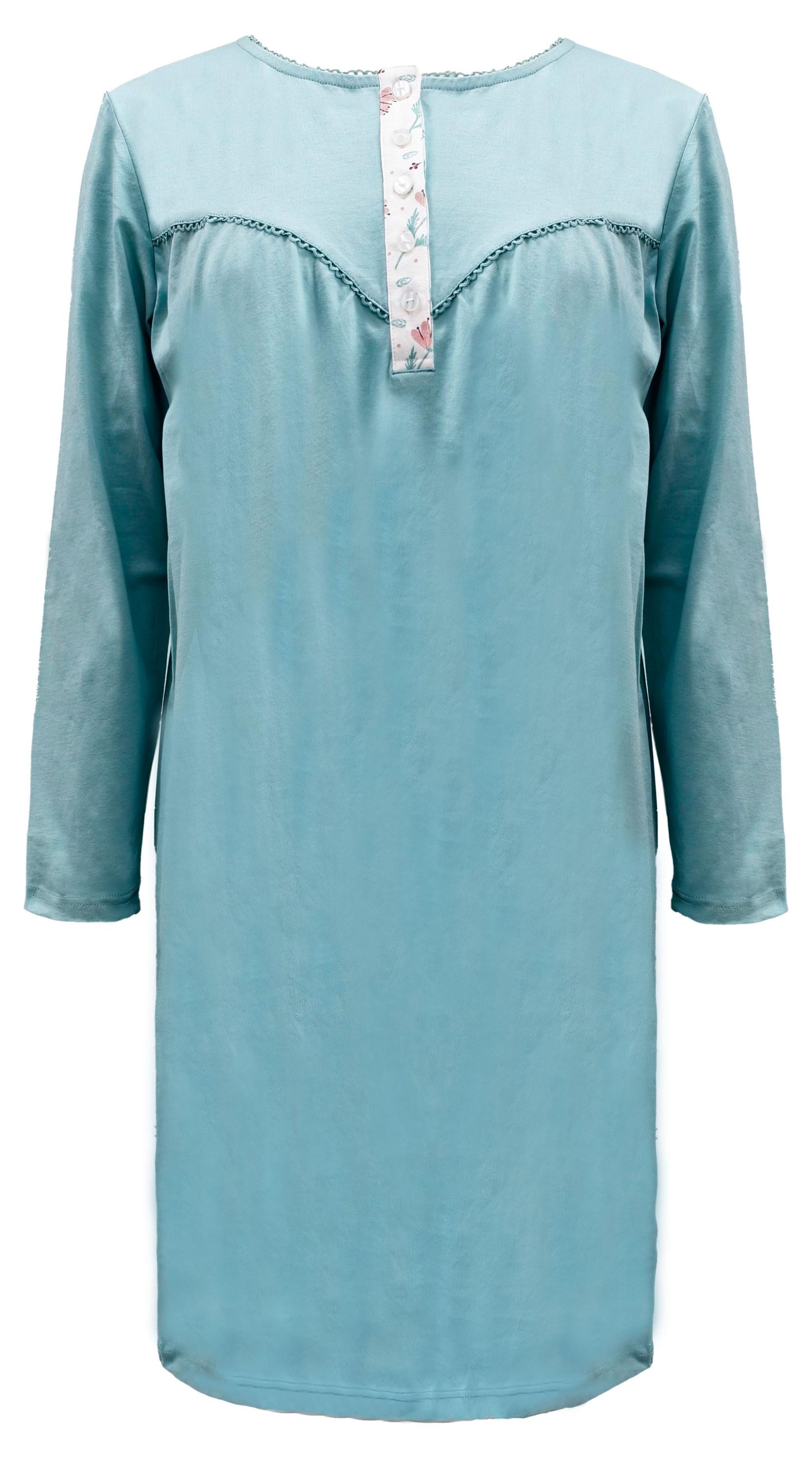 Изображение товара Женская голубая сорочка InExtenso из 100% хлопка повседневный стиль