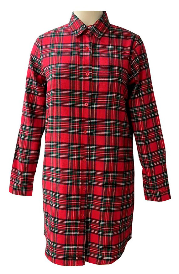 

Сорочка женская новогодняя красная