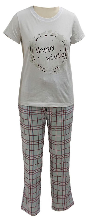 Изображение товара Пижама женская с коротким рукавом белая