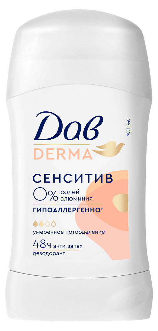 Изображение товара Дезодорант-карандаш женский Дав Derma Сенситив 40 мл для чувствительной кожи