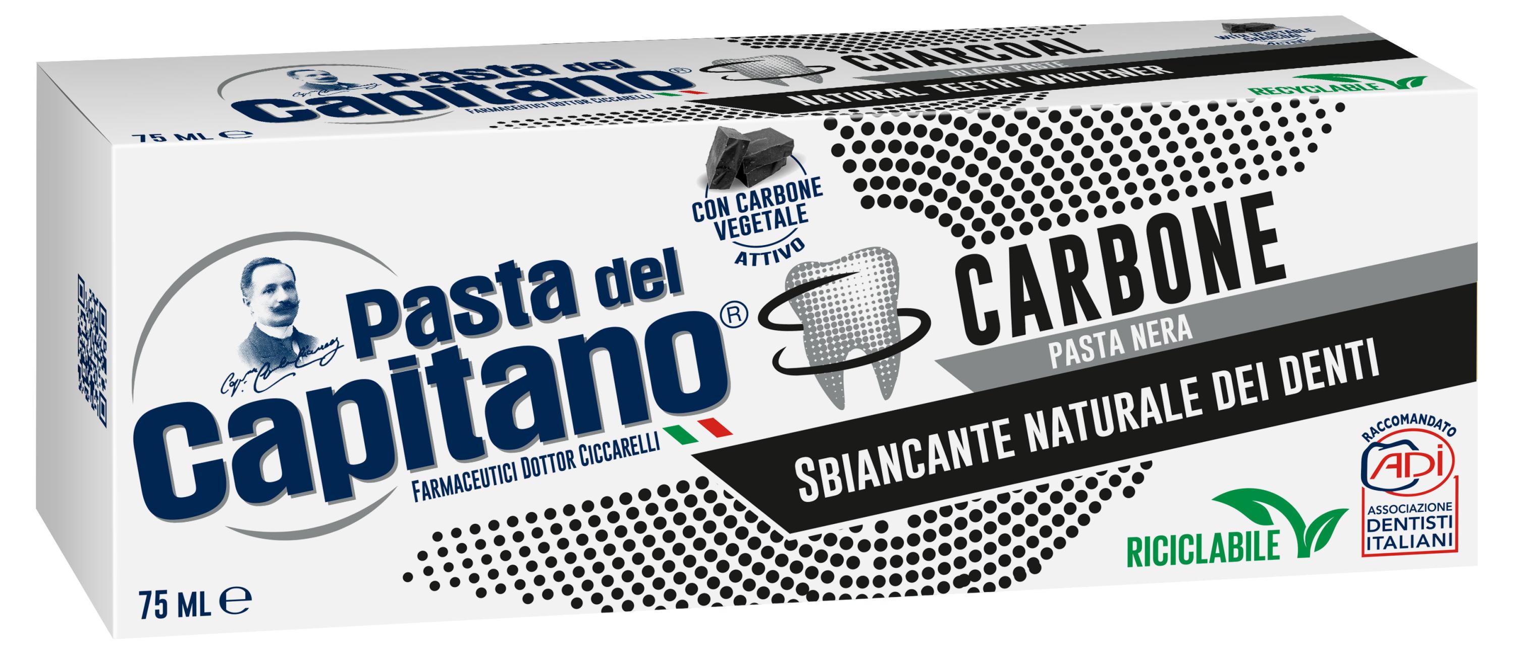 

Зубная паста Pasta Del Capitano с древесным углем, 75 мл