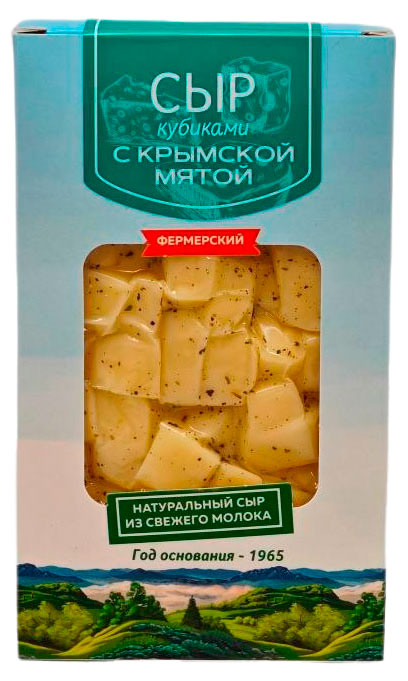 

Сыр полутвердый Долина Легенд с крымской мятой кубиками 50% БЗМЖ, 120 г