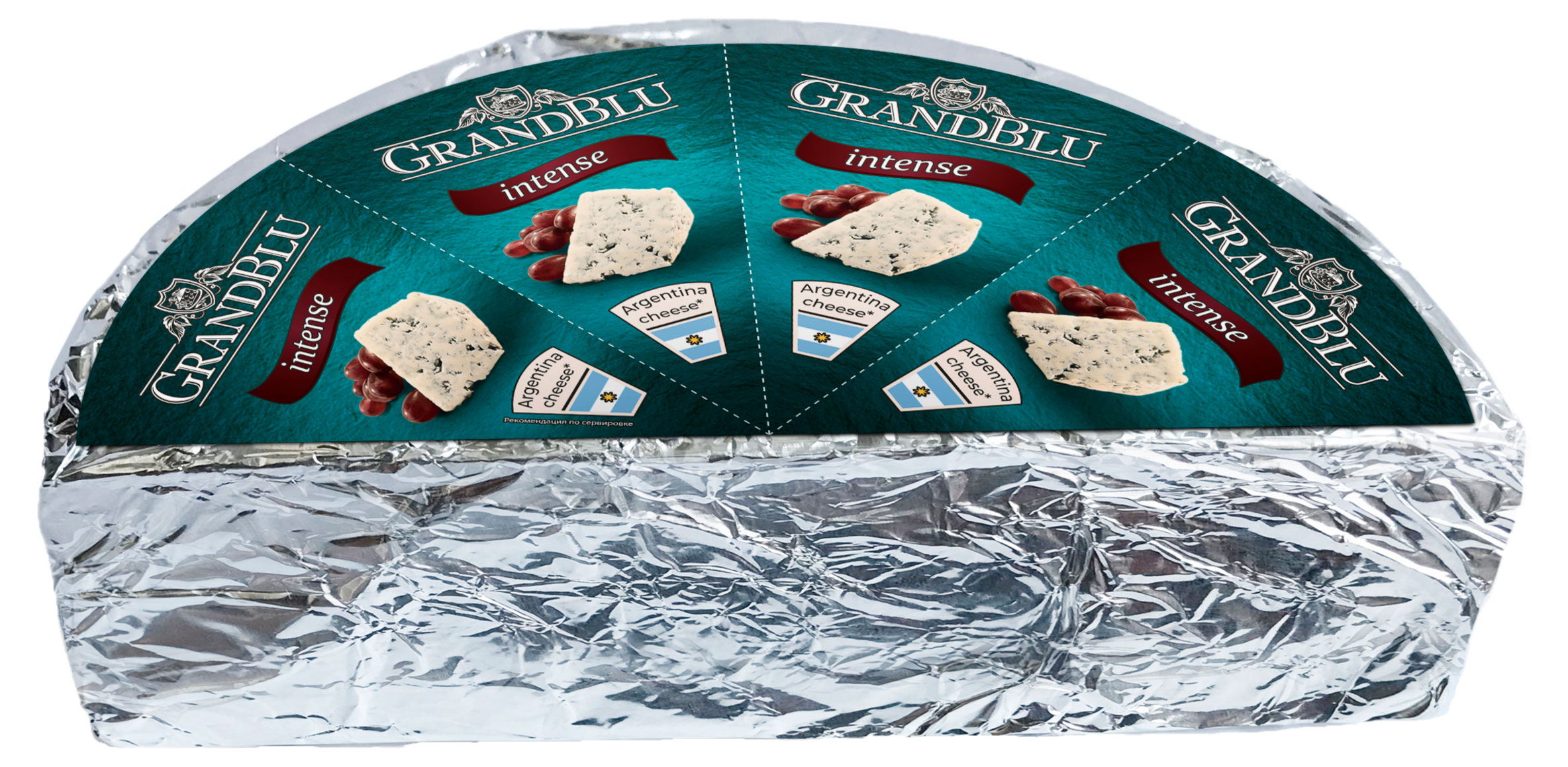 

Сыр мягкий Grand Blu Milkana intense с голубой плесенью 50% БЗМЖ Аргентина, вес