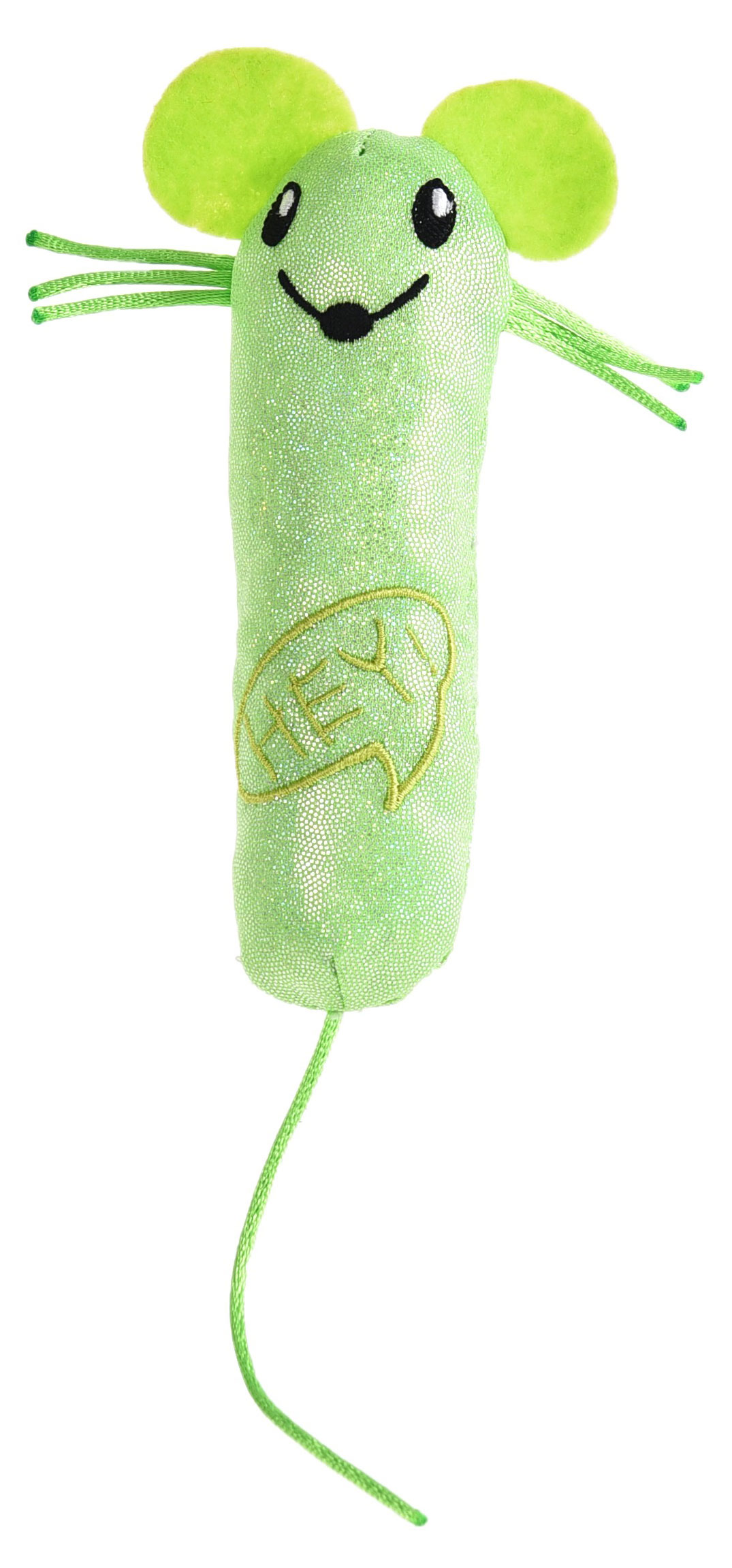 

Игрушка для кошек Мышка салатовая с кошачьей мятой, 10х25 см