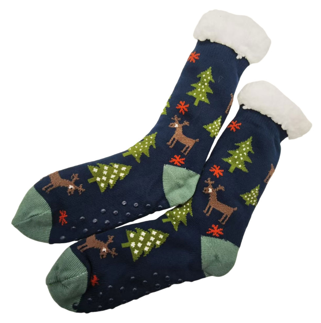 

Носки женские новогодние темно-синие, р 38-42