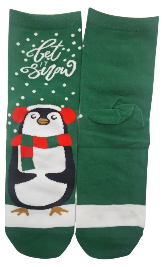 

Носки женские новогодние зеленые, р 38-42