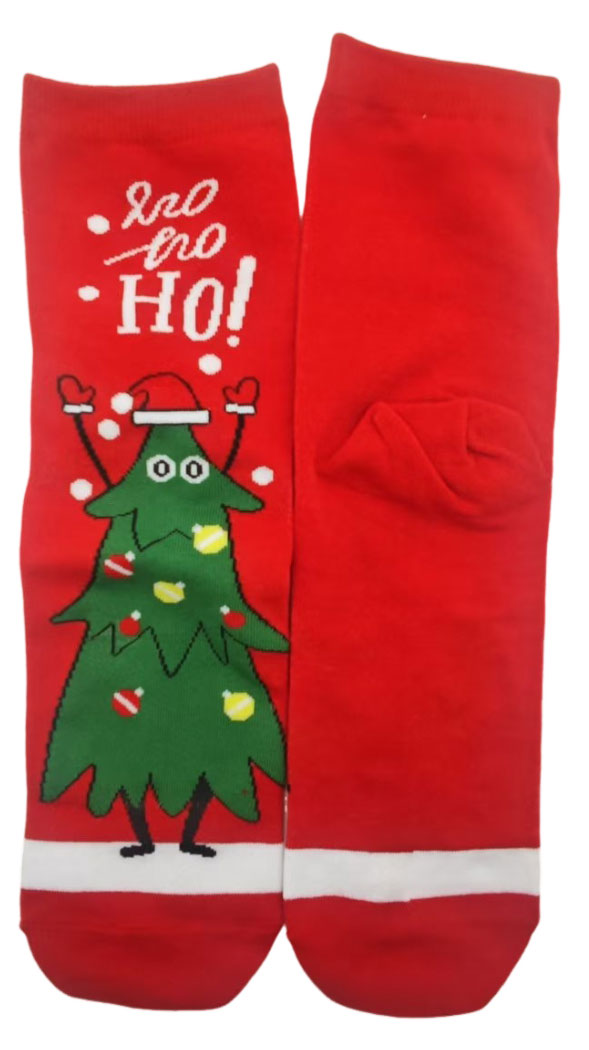 

Носки женские новогодние красные, р 38-42
