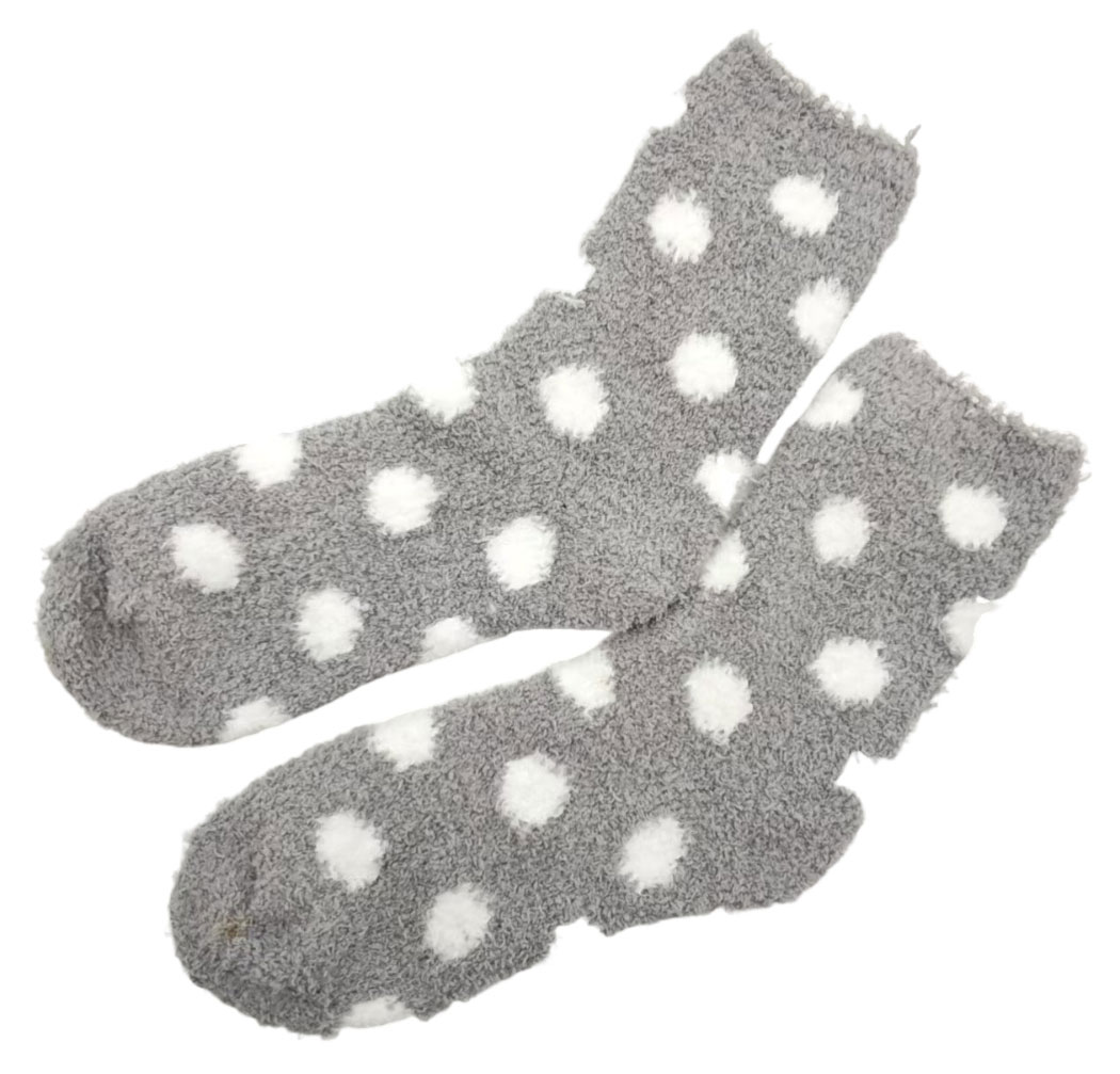 Изображение товара Женские серые носки классические горошек 38-42 круглогодичные