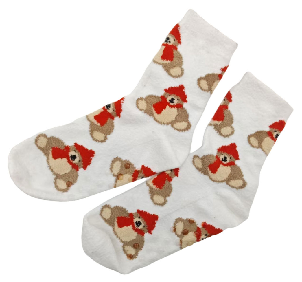 

Носки женские новогодние белые, р 38-42