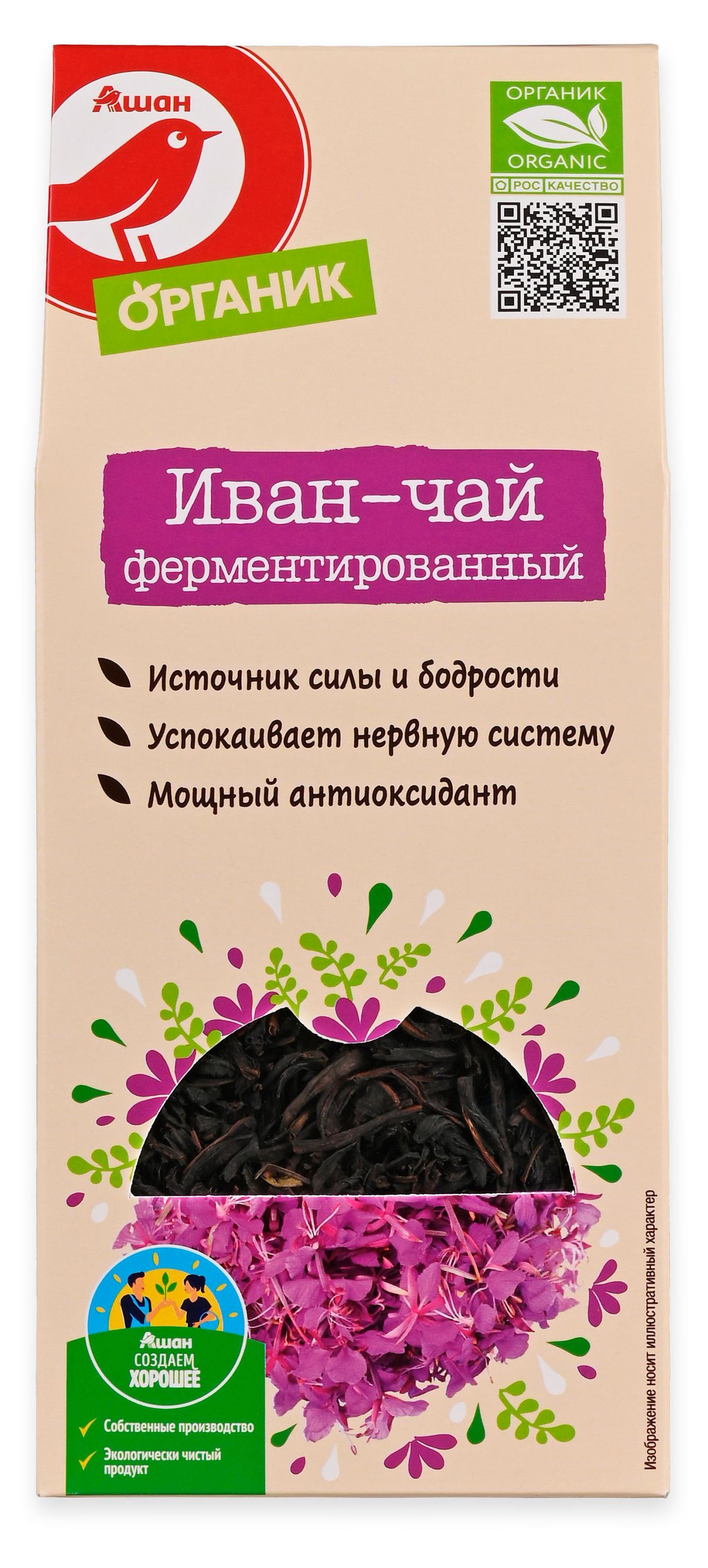 Изображение товара Иван-чай АШАН Красная птица ферментированный, 50 г