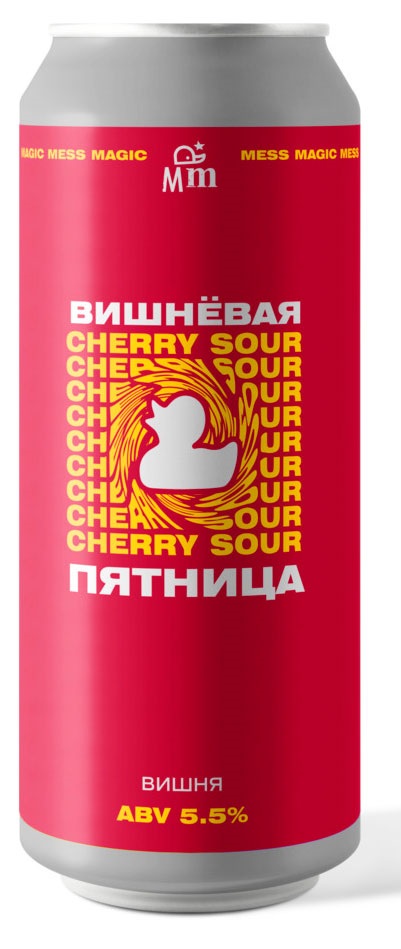 Изображение товара Пивной напиток Magic Mess Вишневая пятница 5,5% 450 мл - освежающий с ягодным ароматом
