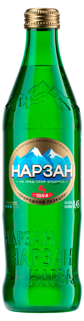Изображение товара Вода минеральная «Нарзан» природной газации, 450 мл