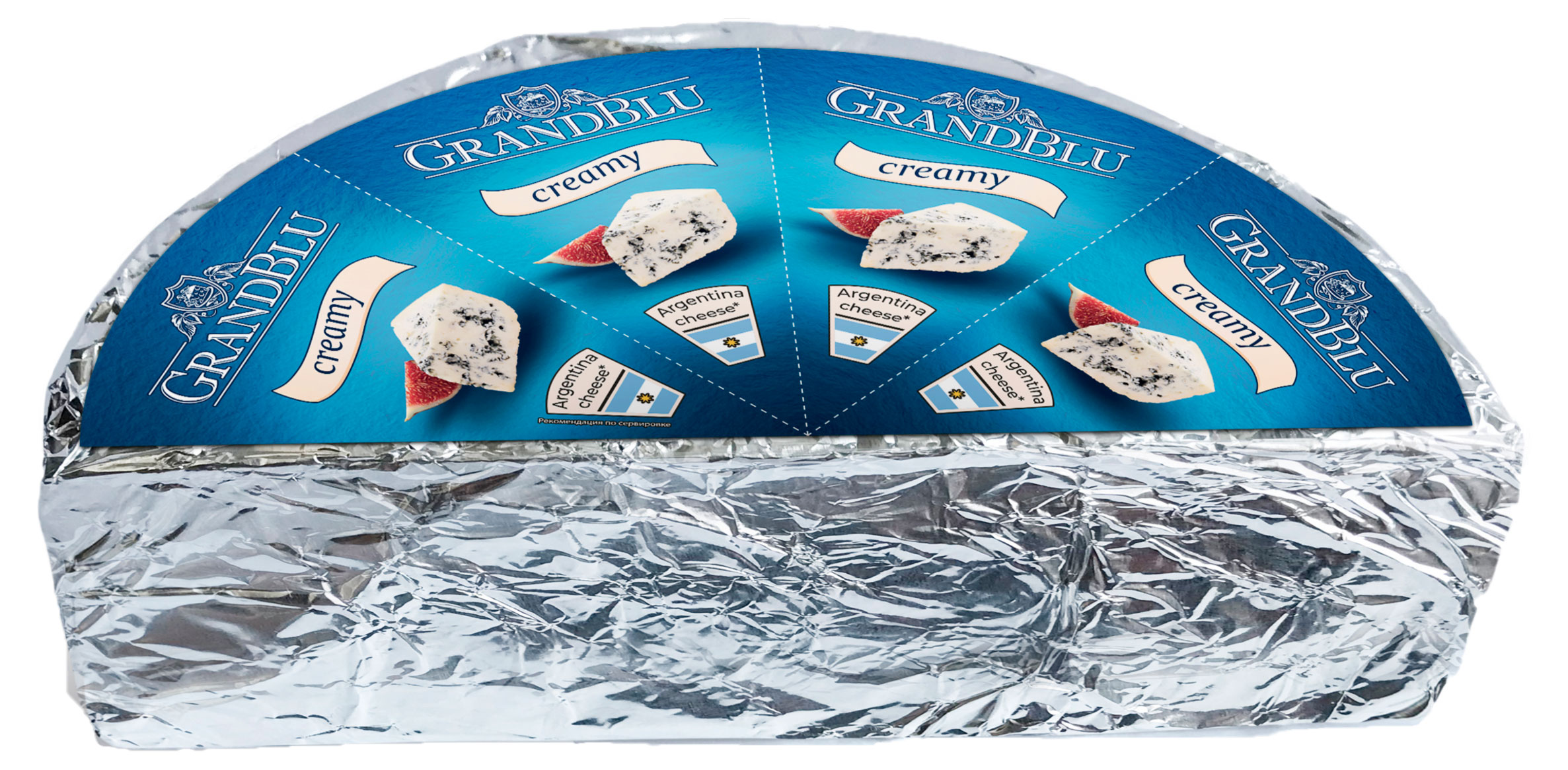 

Сыр мягкий Grand Blu Milkana Creamy с голубой плесенью 56% БЗМЖ Аргентина, вес
