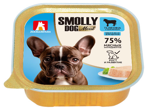 

Консервы для щенков Зоогурман Smolly dog телятина с цыпленком, 100 г