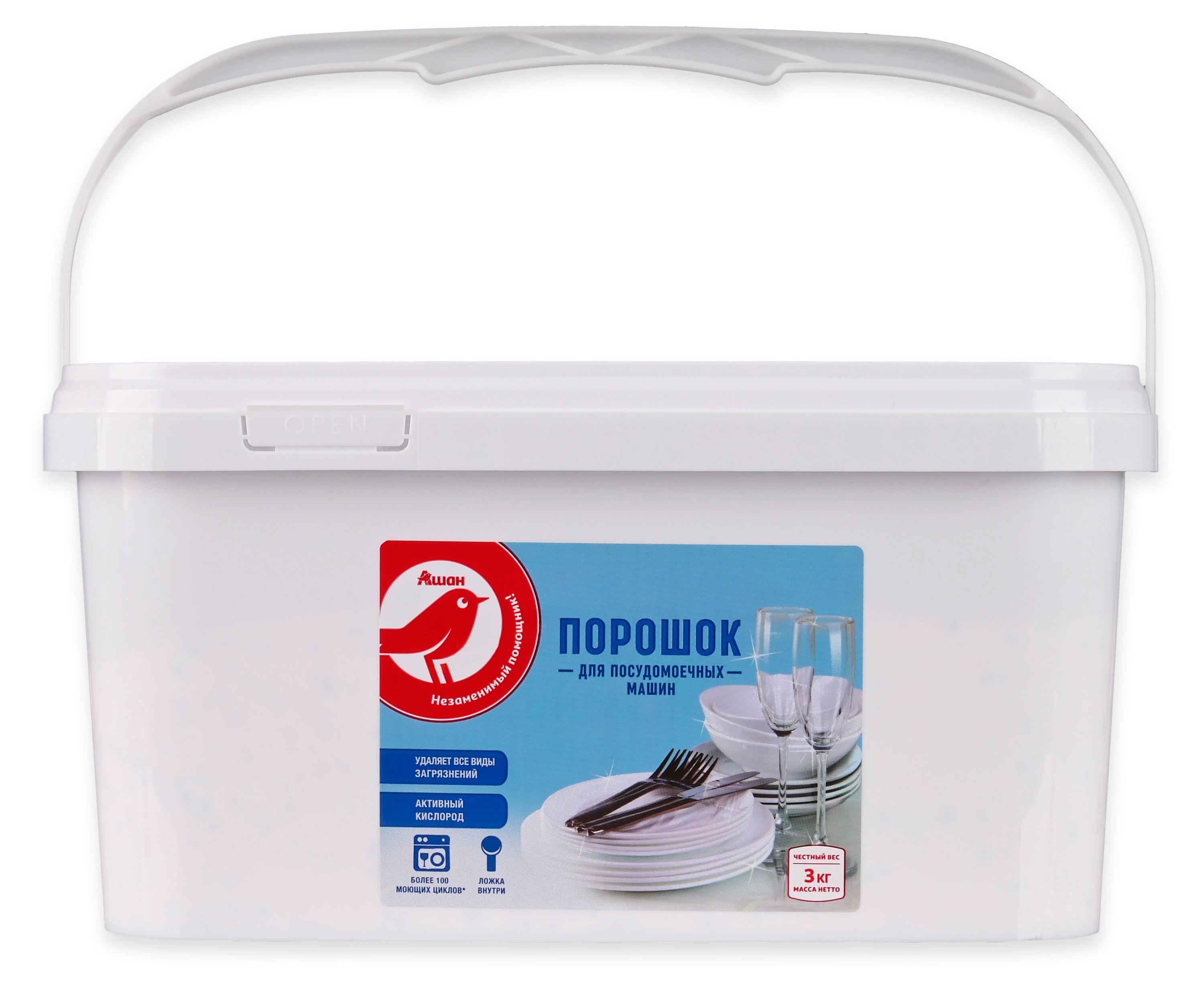 

Порошок для посудомоечных машин АШАН Красная птица Oxi Power, 3 кг