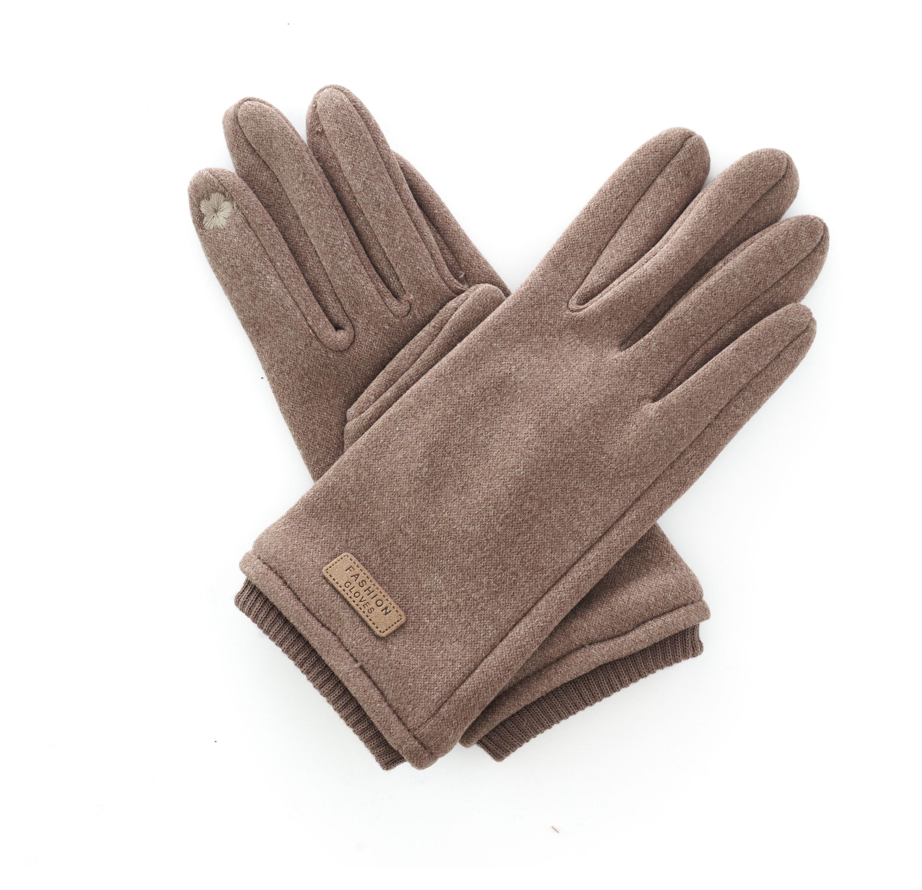 Изображение товара Демисезонные женские сенсорные перчатки Albertini коричневые размер 7-8,5