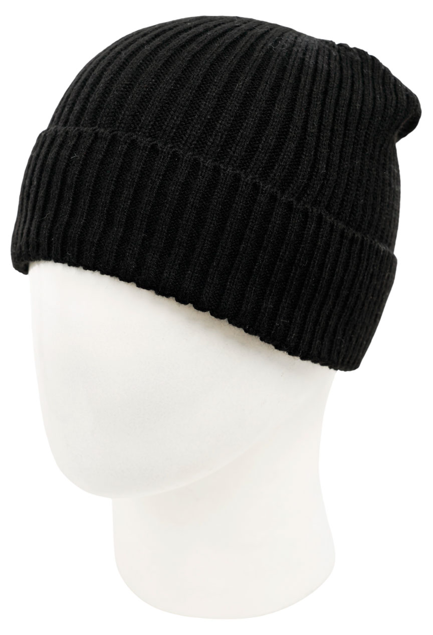 Изображение товара Мужская шапка Fishka черная демисезонная из акрила и вискозы 56-58 размеры