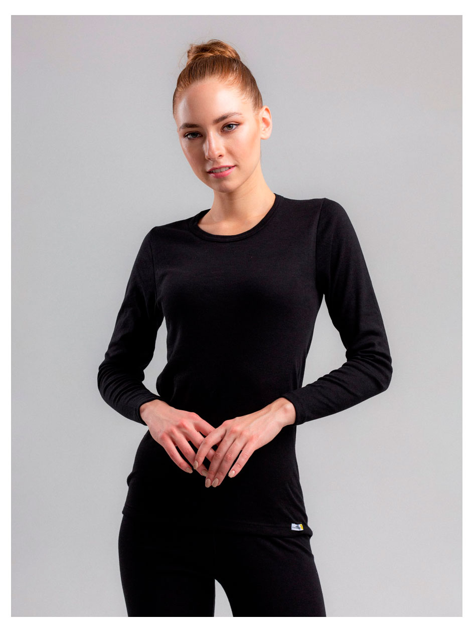 

Термофутболка женская Montida с длинными рукавами черный, р. 52