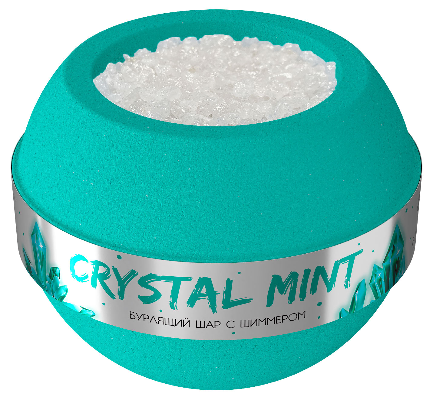 Изображение товара Бурлящий шар для ванны Crystal Mint 210 г расслабление и сияние воды