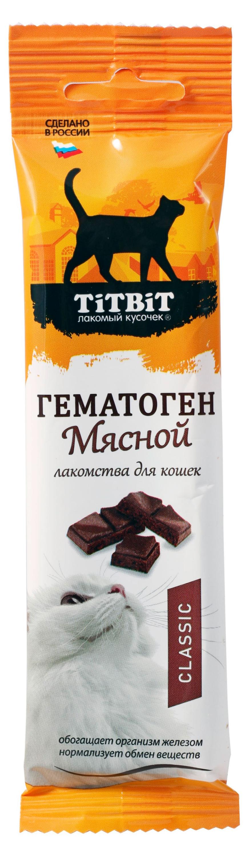 

Лакомство для кошек TiTBiT Гематоген мясной classic, 30 г