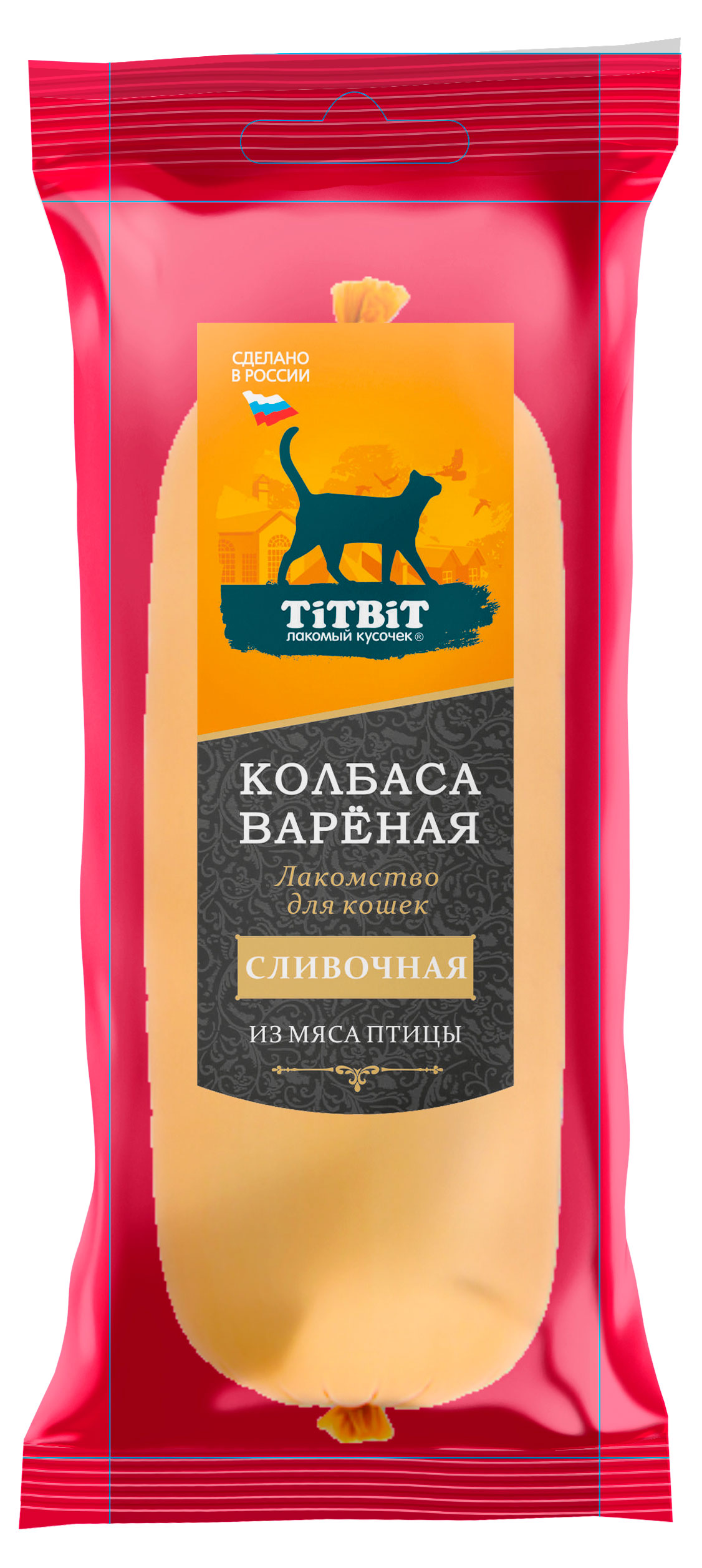 

Лакомство для кошек TiTBiT Колбаса вареная Сливочная, 100 г