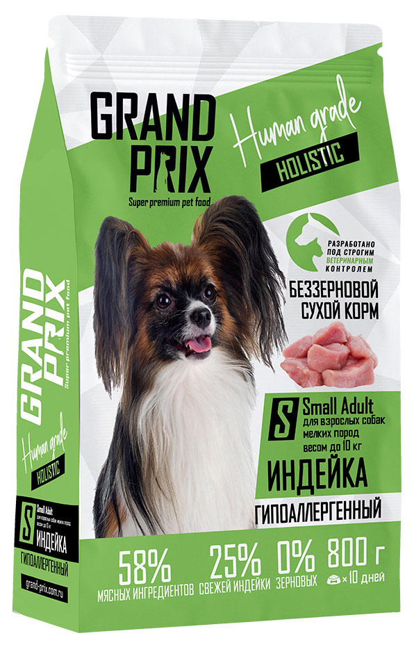 

Корм сухой для собак GRAND PRIX Holistic Dog с индейкой, 800 г